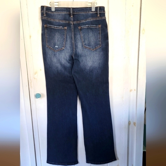 Denim by Laura Distressed Buttonfly Bootcut Jeans - Picture 3 of 10
